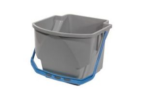 Eimer 16 Liter grau mit blauem Henkel