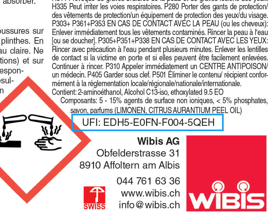 UFI_Nummer_Wibis_Etikette